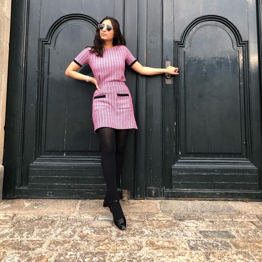 Zara pink tweed set